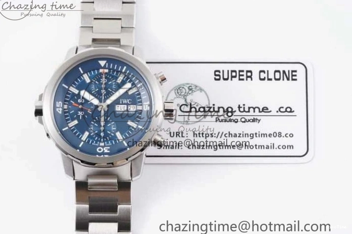MIROTIME 0105 Aquatimer Chrono SS V6SF 1:1 Best Edition Blue Dial on SS Bracelet A Modern 7032